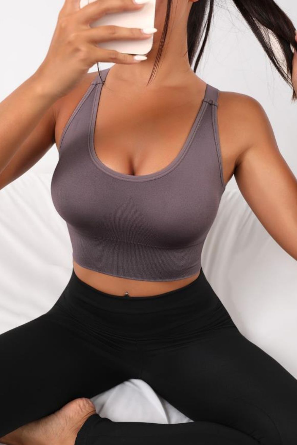 Honeybee Mumford's Scoop Neck Long Active Bra