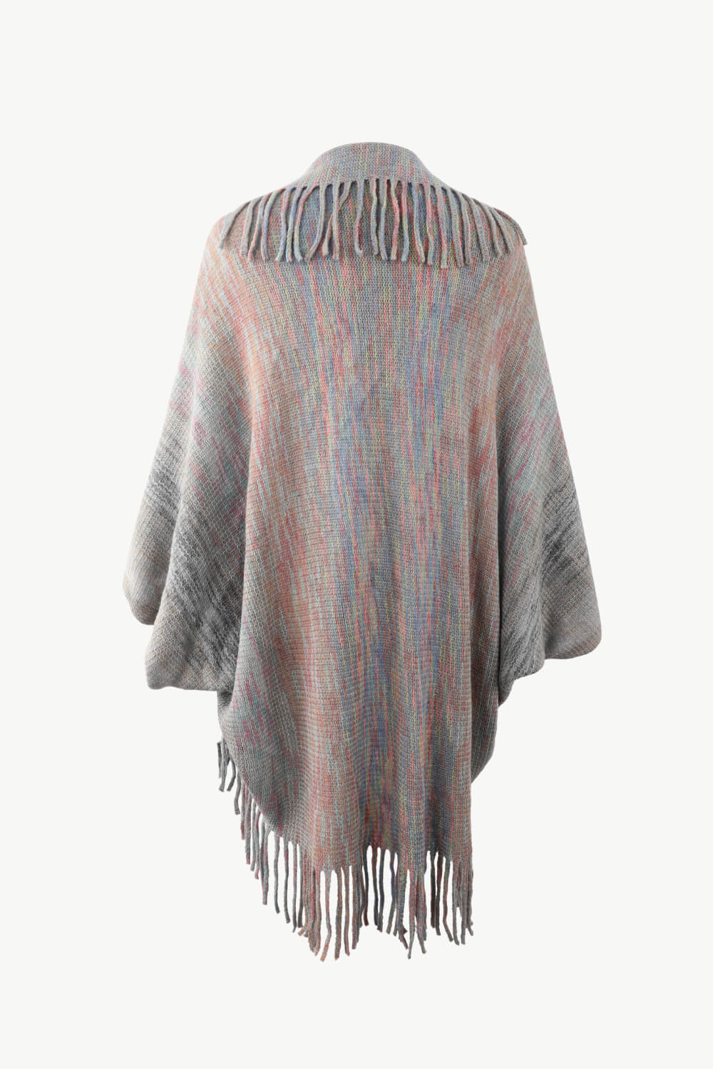 Honeybee Mumford's Multicolored Fringe Trim Poncho