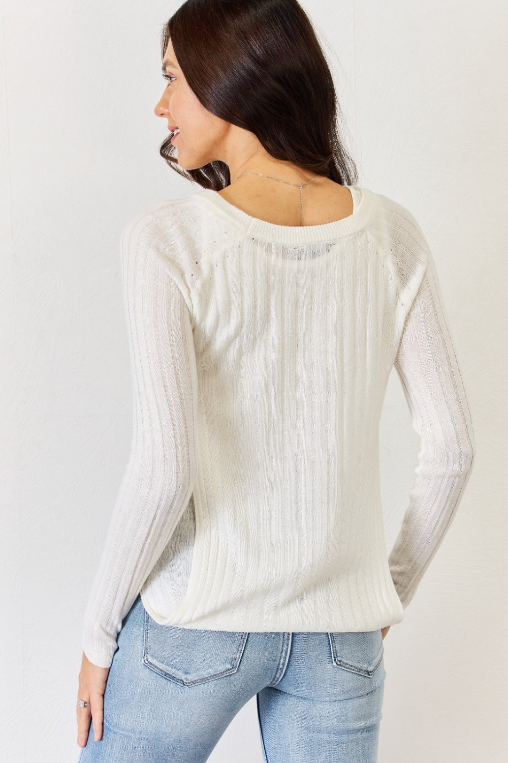 Honeybee Mumford's Fitted Long Sleeve Cutout Top