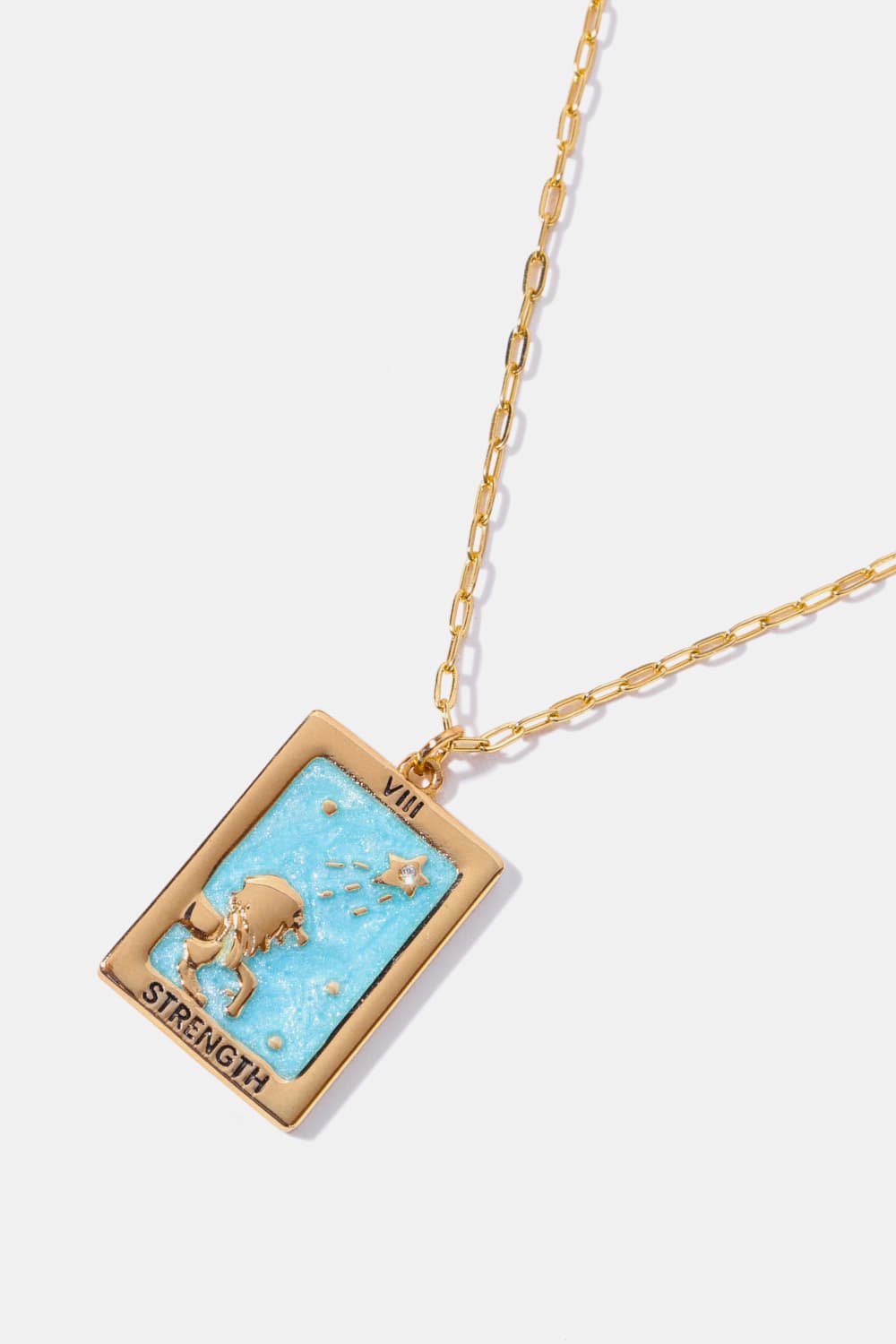 Honeybee Mumford's Tarot Card Pendant Copper Necklace