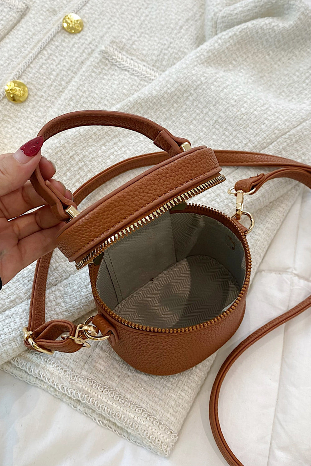 Honeybee Mumford's Leather Crossbody Bag