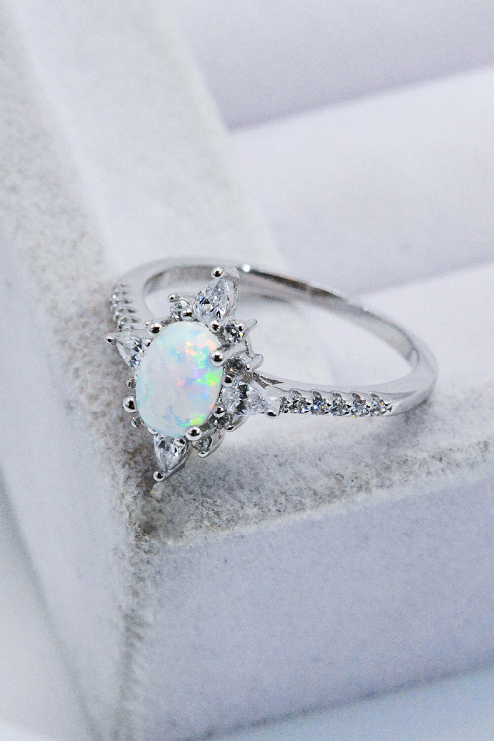 Honeybee Mumford's Platinum-Plated Opal and Ring