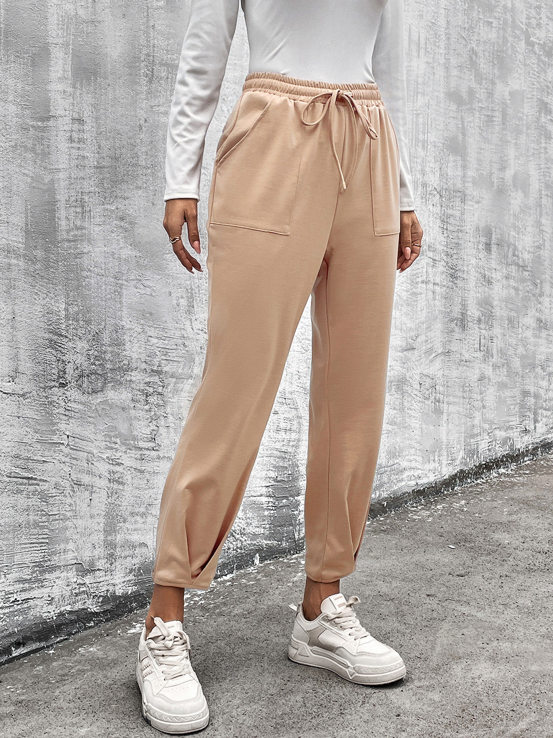 Honeybee Mumford's Drawstring Straight Pants with Pockets