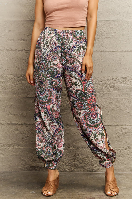 Honeybee Mumford's Printed Cutout Long Pants