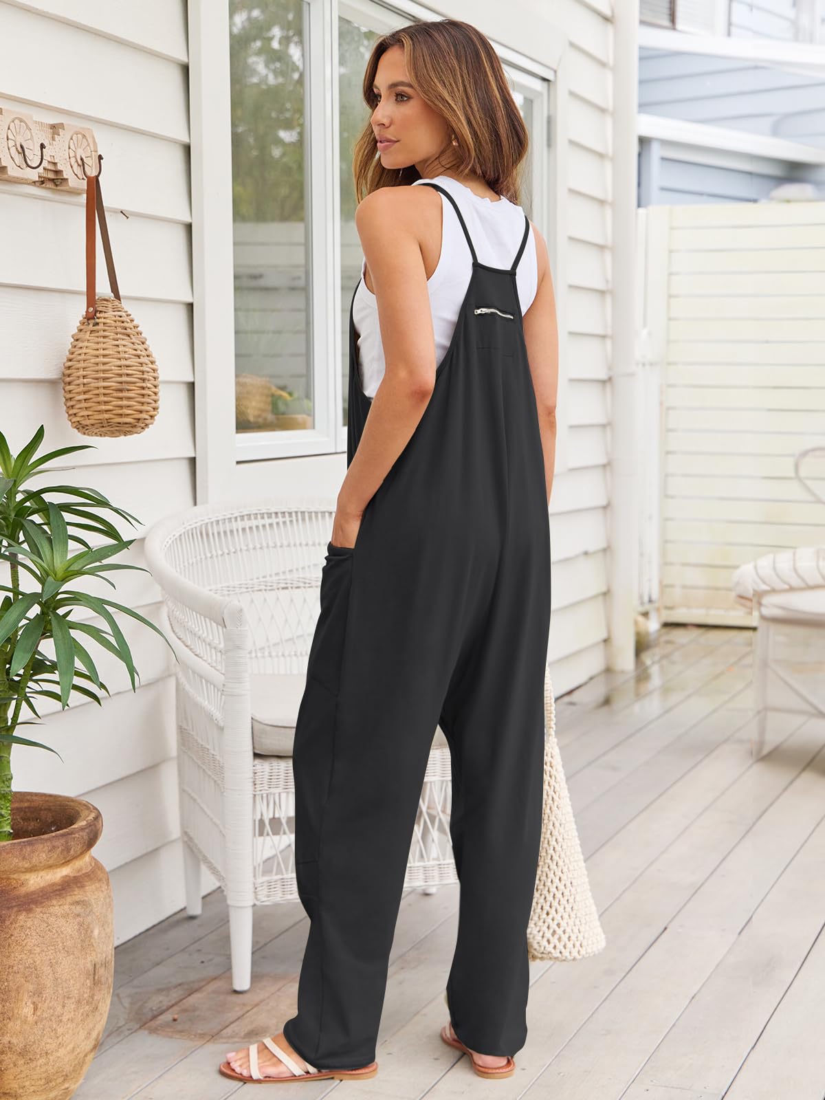 Honeybee Mumford's V-Neck Spaghetti Strap Jumpsuit