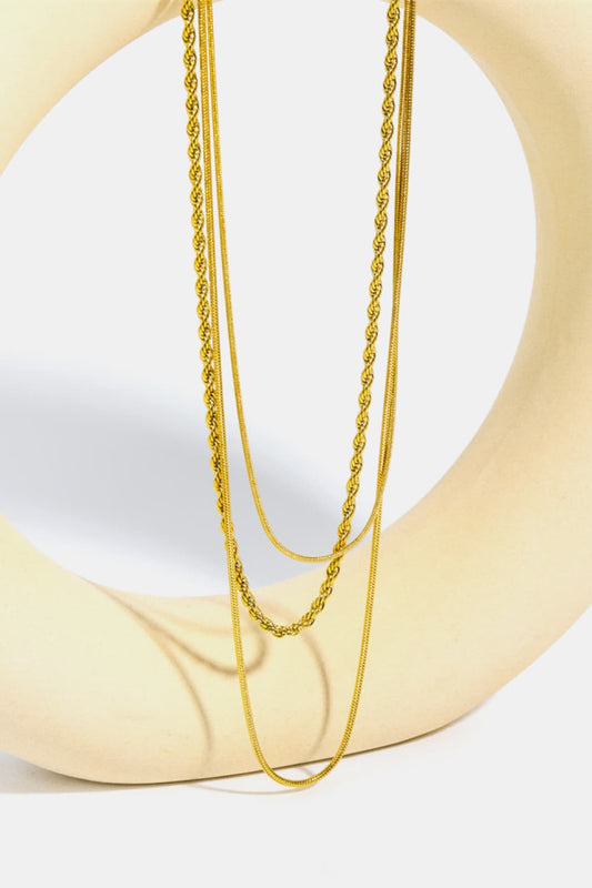 Honeybee Mumford's 18K Gold-Plated Triple Layer Necklace