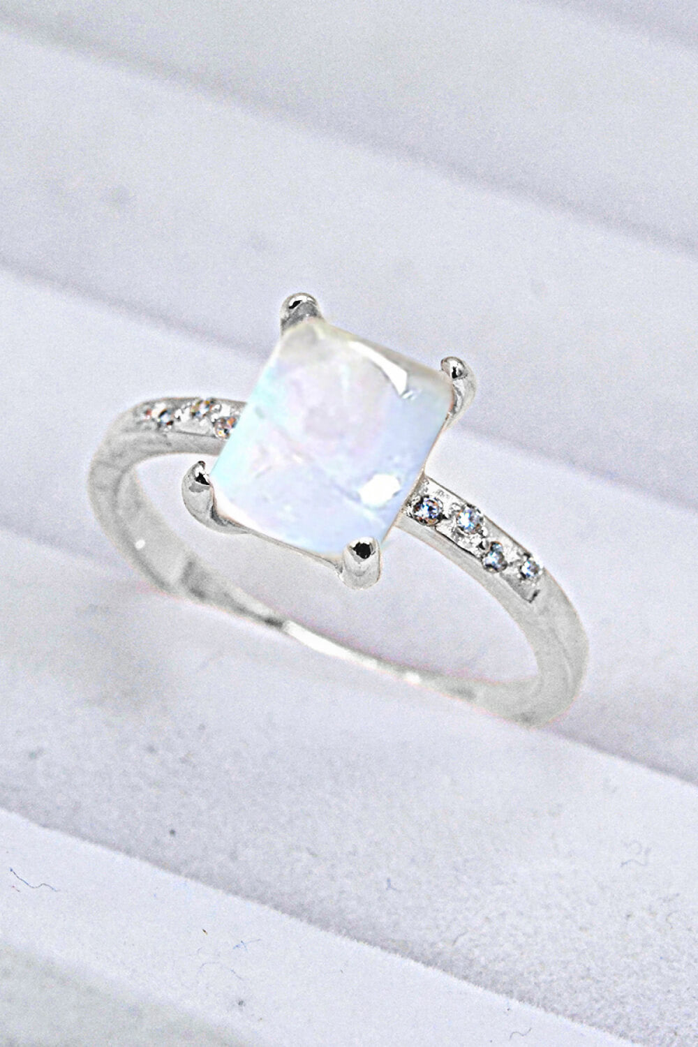 Honeybee Mumford's Square Moonstone Ring