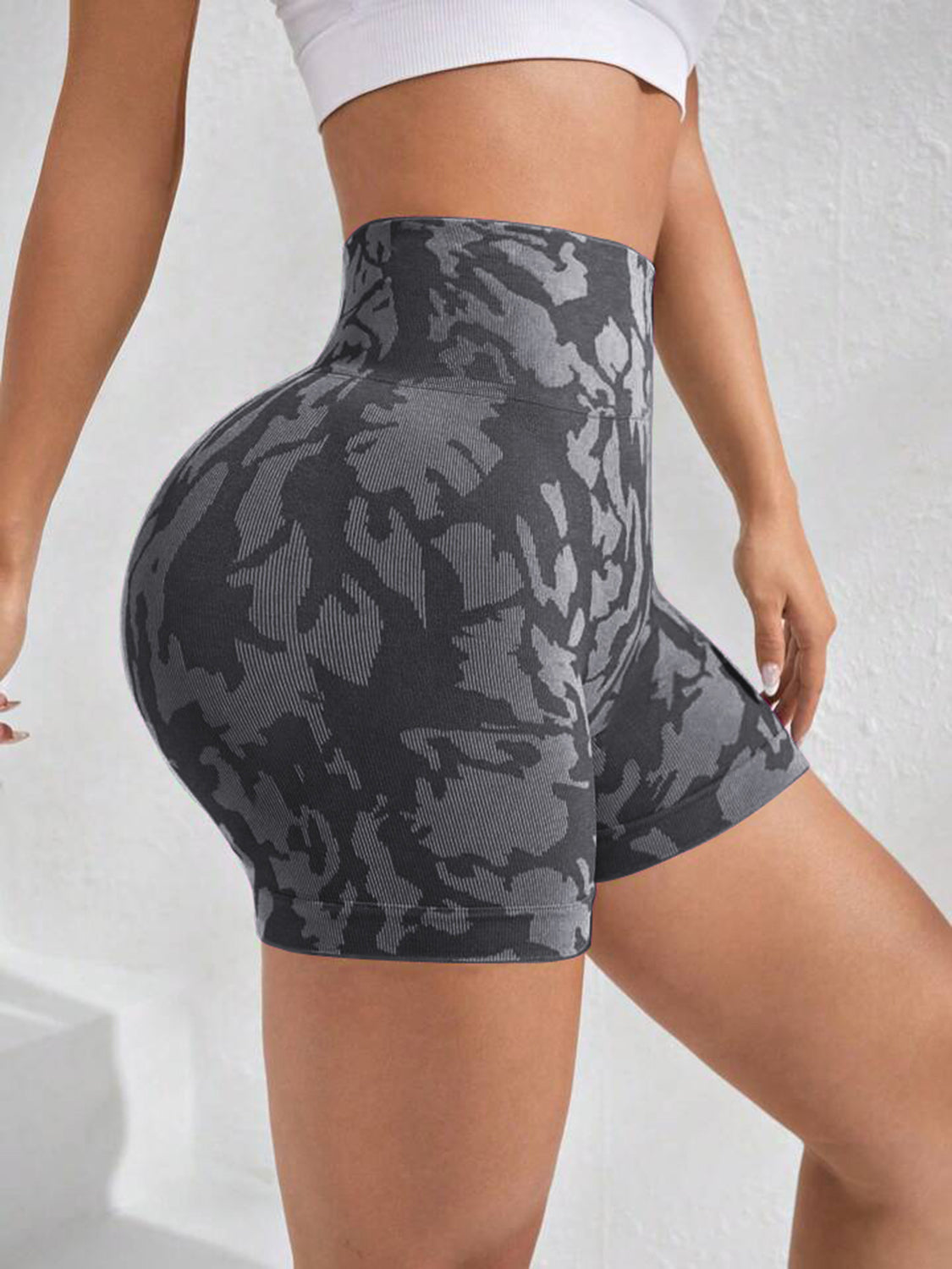 Honeybee Mumford's Printed High Waist Active Shorts