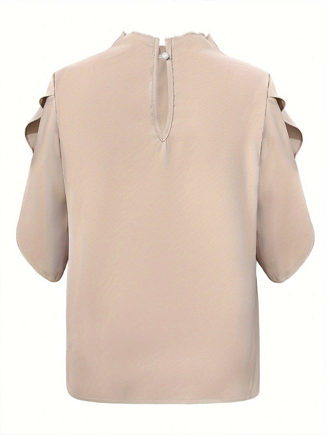 Honeybee Mumford's Ruched Mock Neck Half Sleeve Blouse