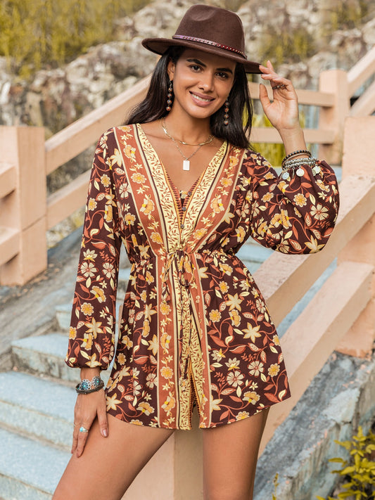 Honeybee Mumford's V-Neck Long Sleeve Romper