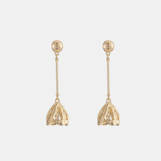 honeybee Mumford's Gold-Plated Flower Dangle Earrings