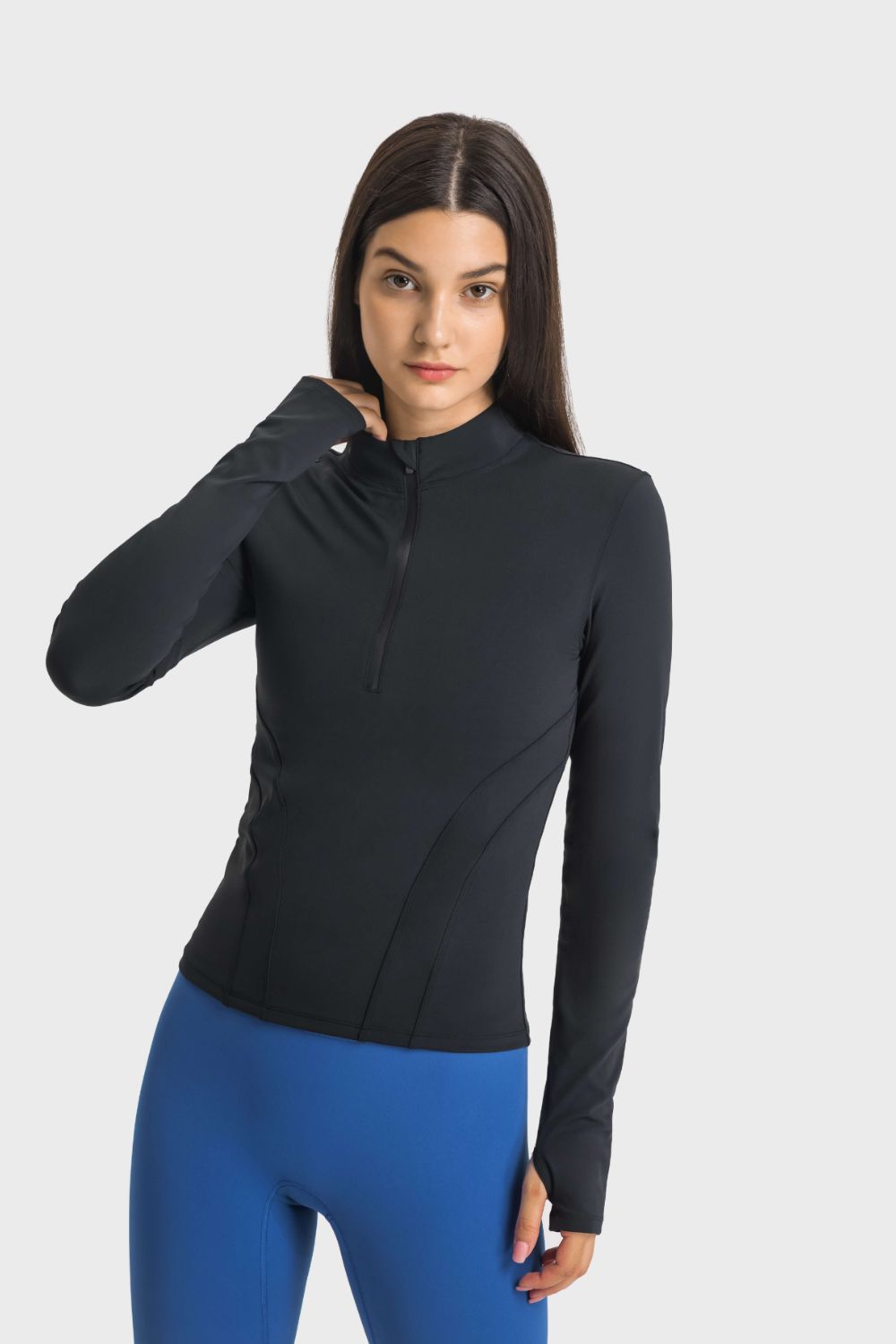 Honeybee Mumford's Half Zip Thumbhole Sleeve Sports Top