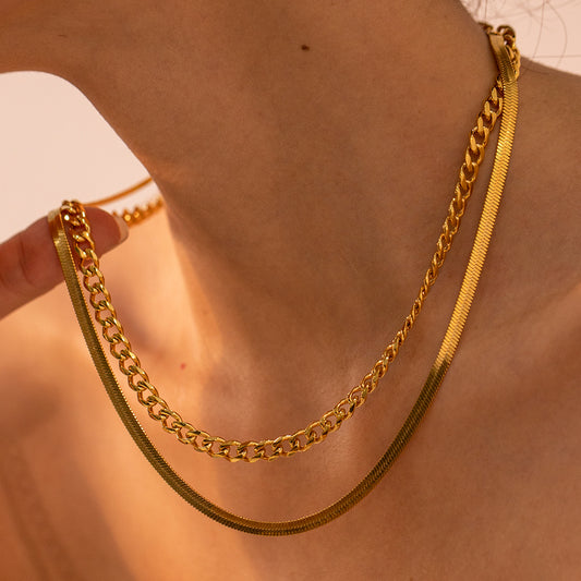 Honeybee Mumford's Honeybee Mumford's 18K Gold-Plated Double Layered Necklace