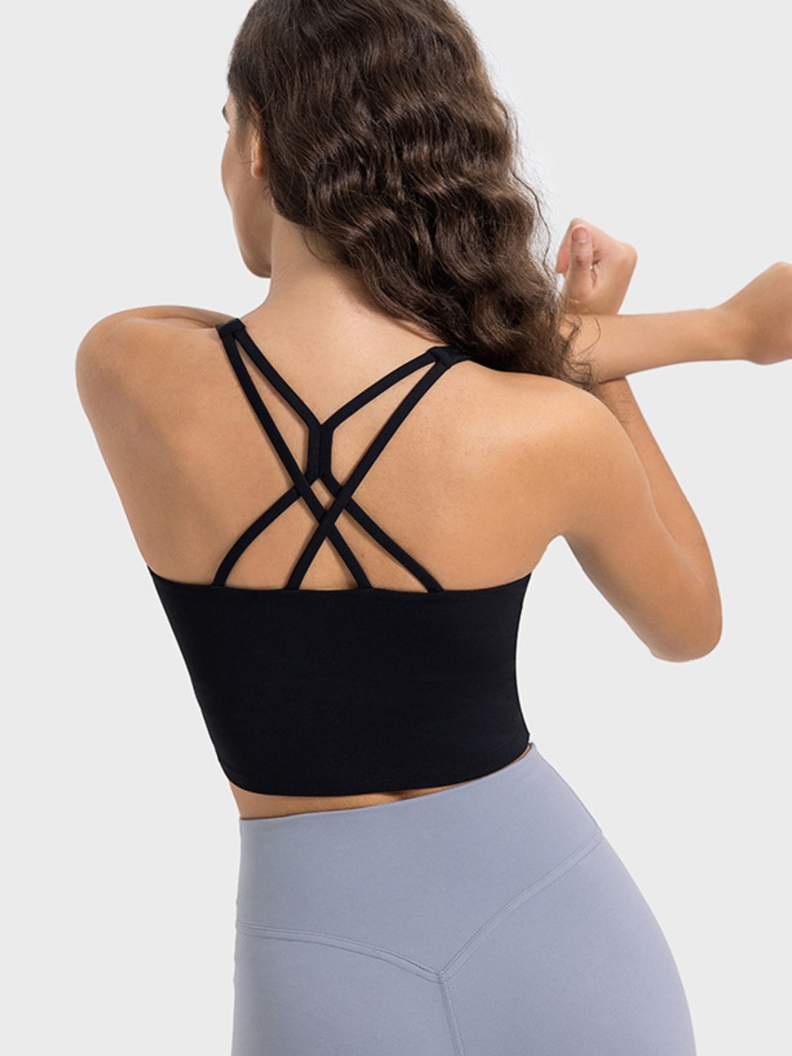 Honeybee Mumford's Crisscross Round Neck Active Tank