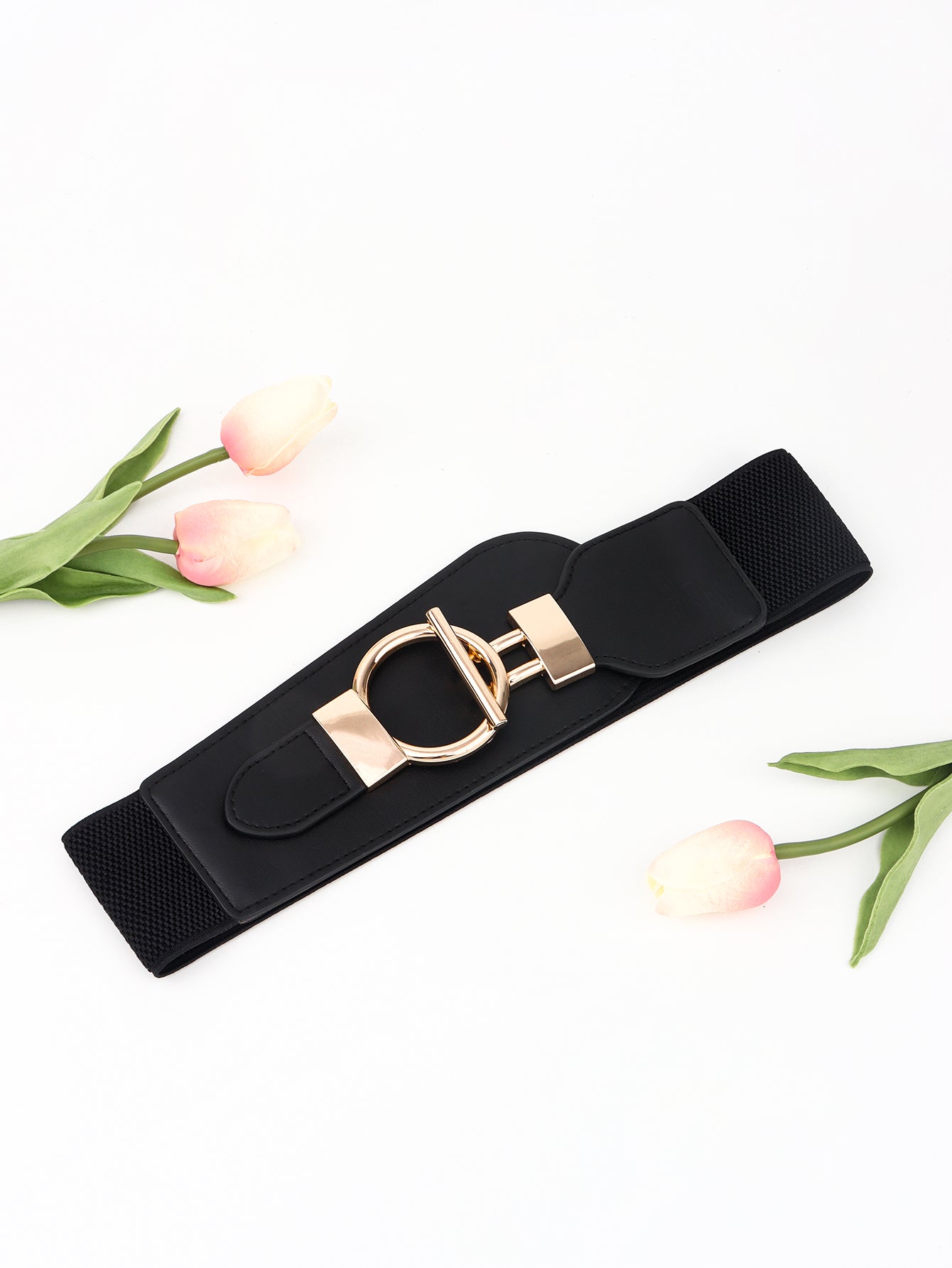 Honeybee Mumford's Elastic Wide Belt with Buckle