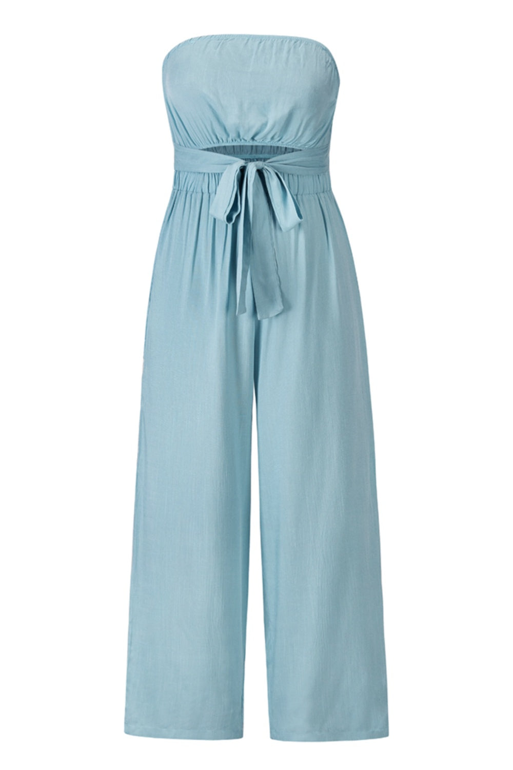 Honeybee Mumford's Tied Cutout Tube Wide Leg Jumpsuit