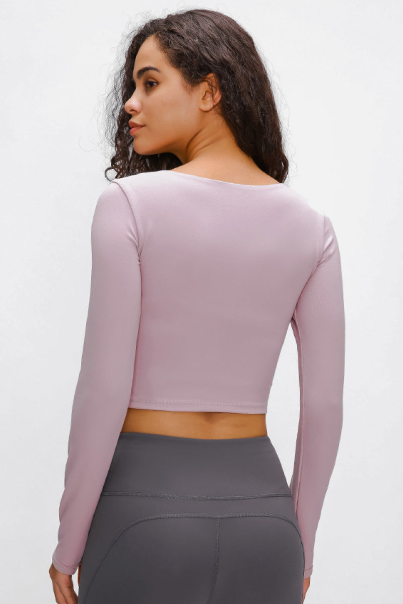 Honeybee Mumford's Long Sleeve Cropped Top With Sports Strap