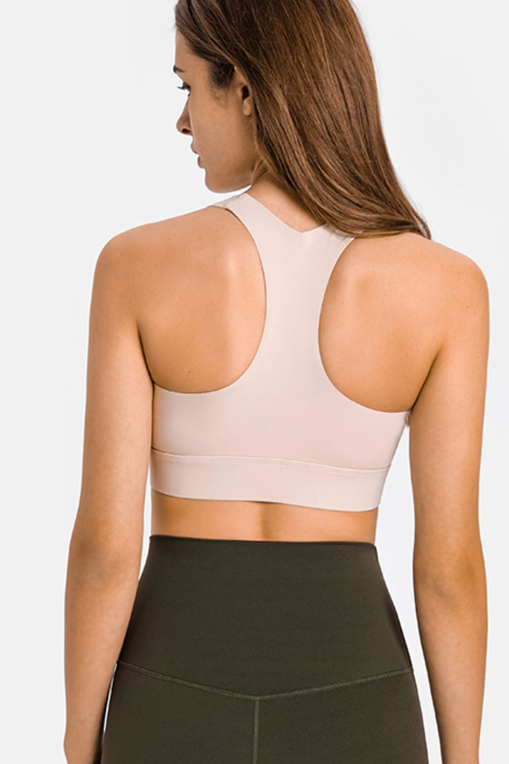 Honeybee Mumford's Zip Up Racerback Sports Bra