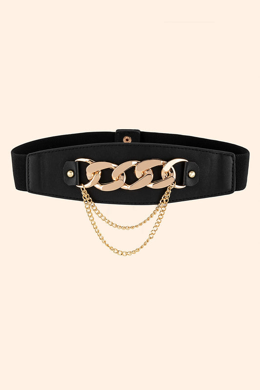 Honeybee Mumford's Chain Detail Leather Belt