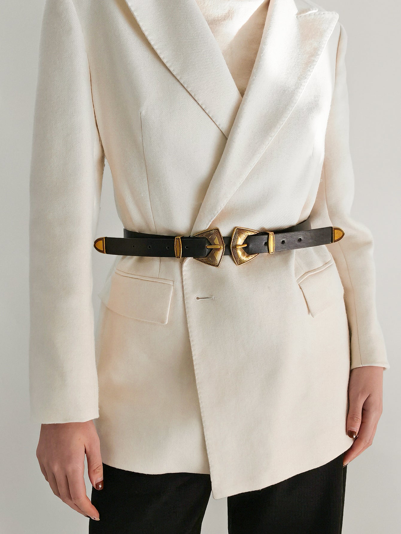 Honeybee Mumford's Double Buckle Leather Belt