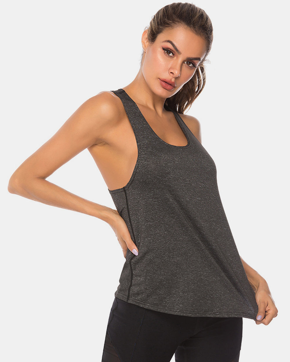 Honeybee Mumford's Full Size Scoop Neck Wide Strap Active Tank