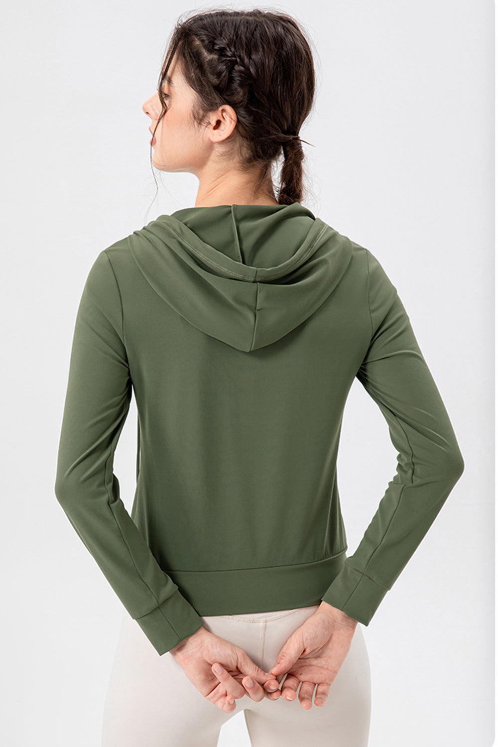 Honeybee Mumford's Drawstring Zip Up Hooded Active Outerwear