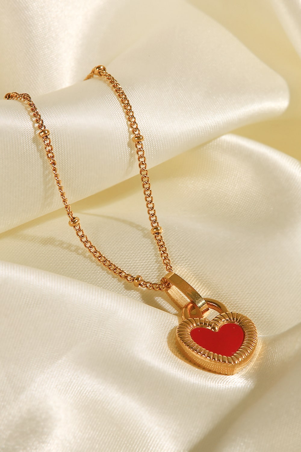 Honeybee Mumford's Heart Pendant Necklace