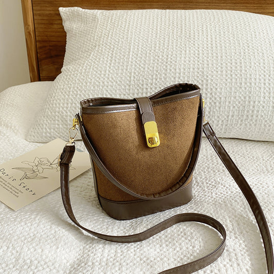 Honeybee Mumford's Leather Bucket Crossbody Bag