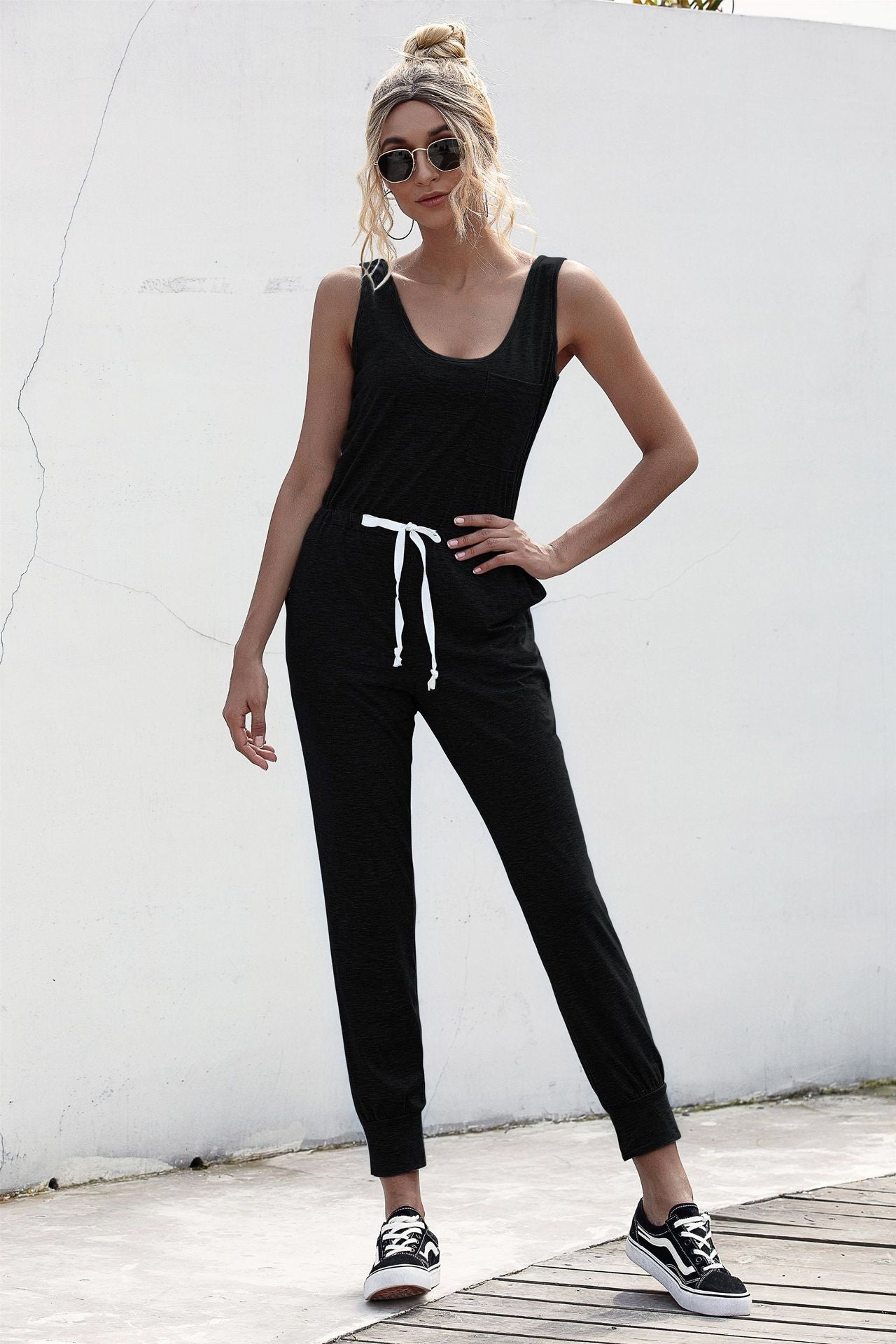 Honeybee Mumford's Knot Sleeveless Waist Jumpsuit