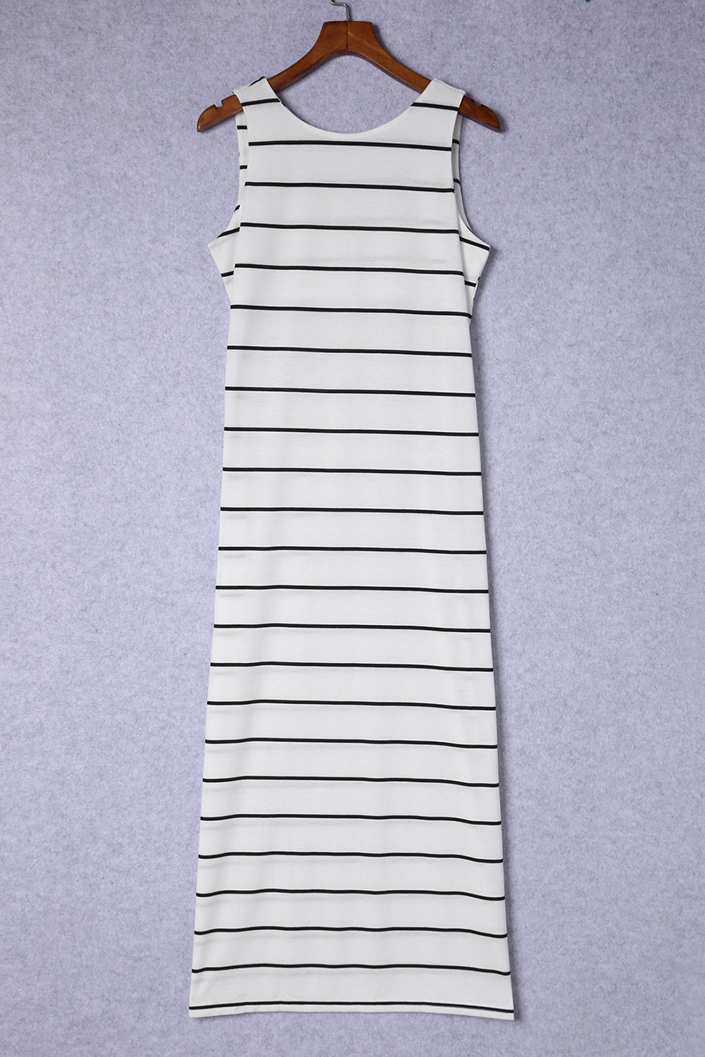 Honeybee Mumford's Striped Slit Sleeveless Maxi Dress