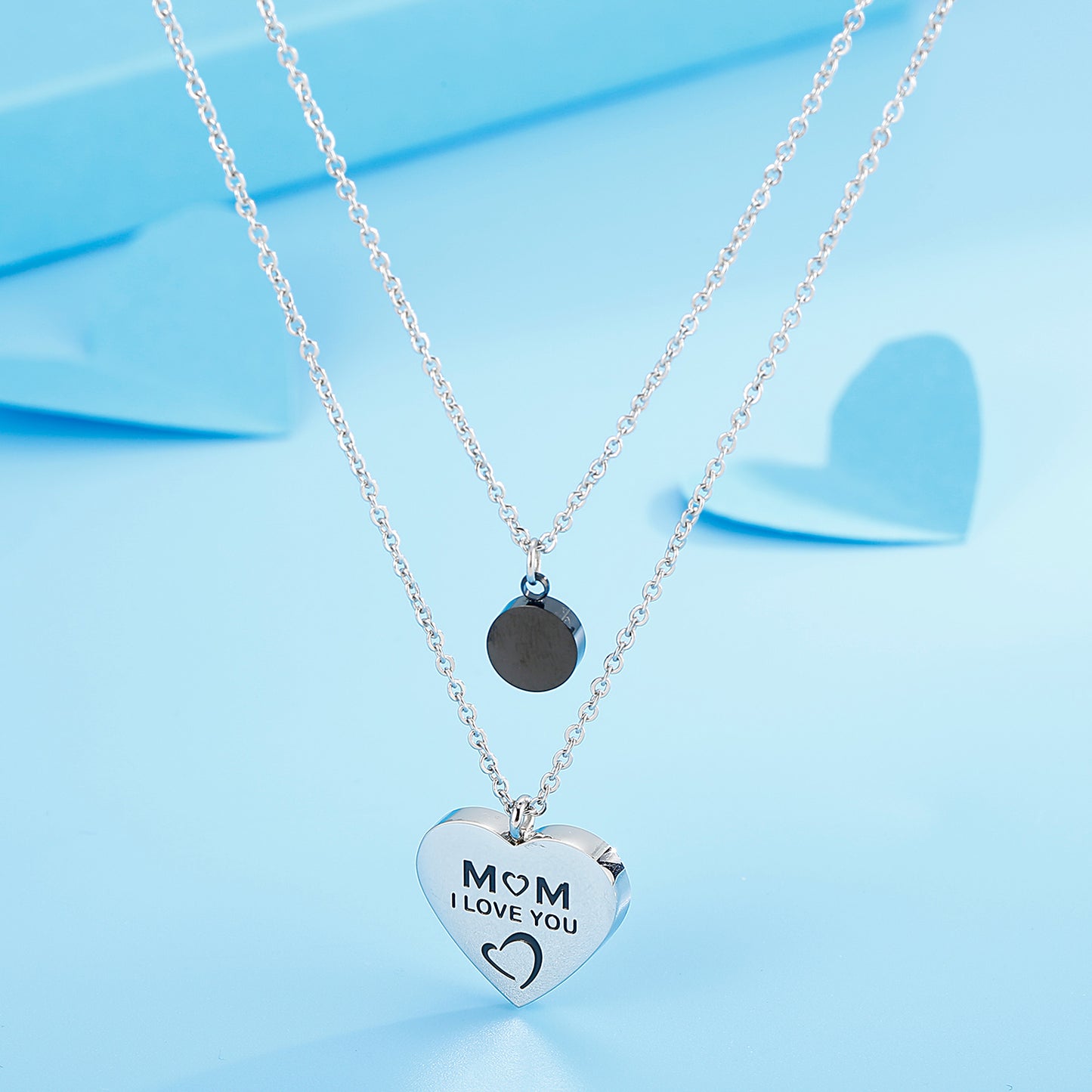 Honeybee Mumford's Double-Layered Heart Pendant Necklace