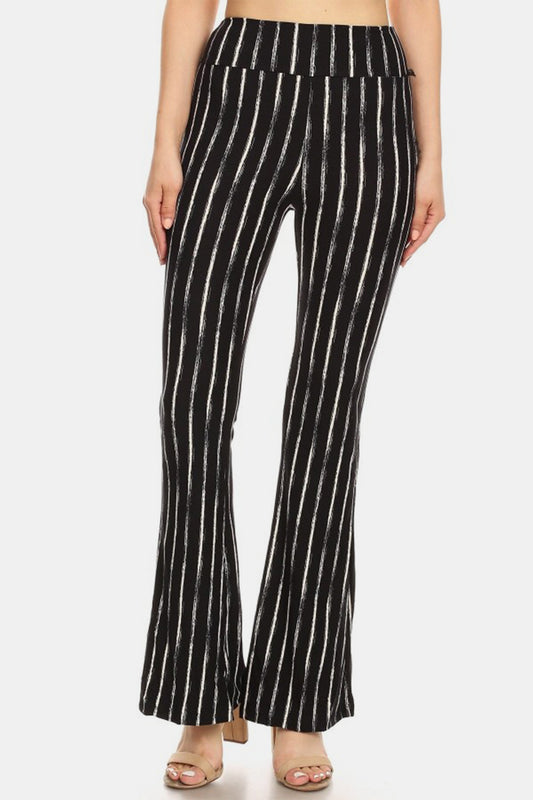 Honeybee Mumford's Leggings Striped High Waist Flare Pants