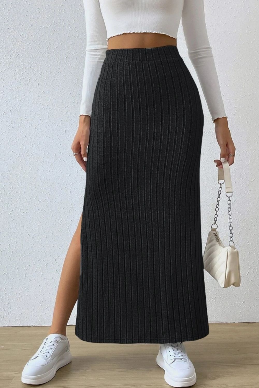 Honeybee Mumford's Slit High Waist Skirt