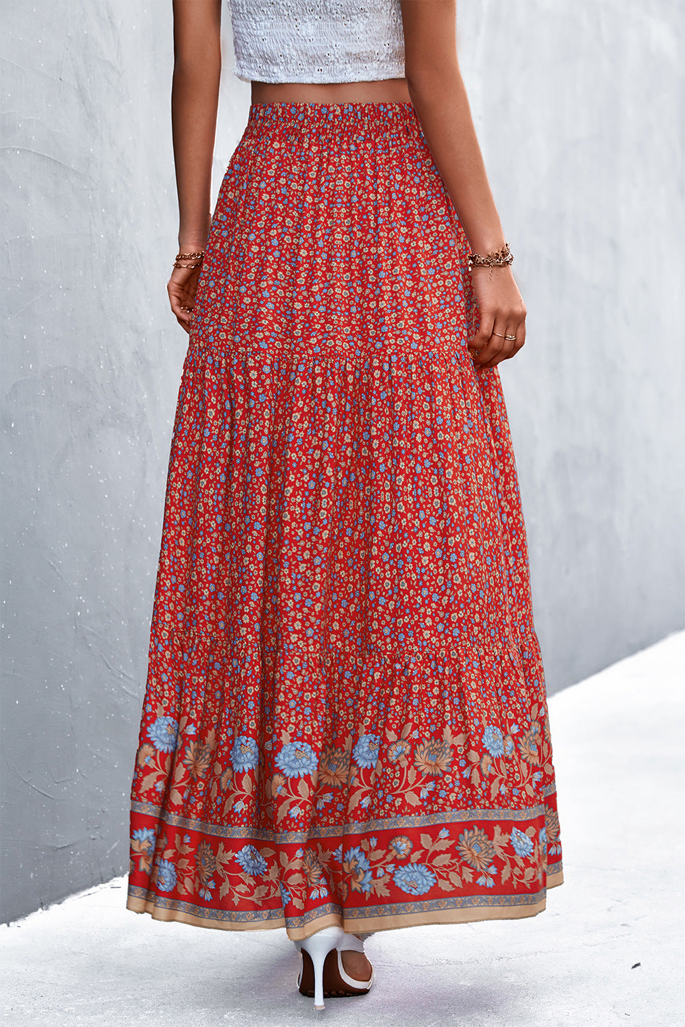 Honeybee Mumford's Floral Tied Maxi Skirt