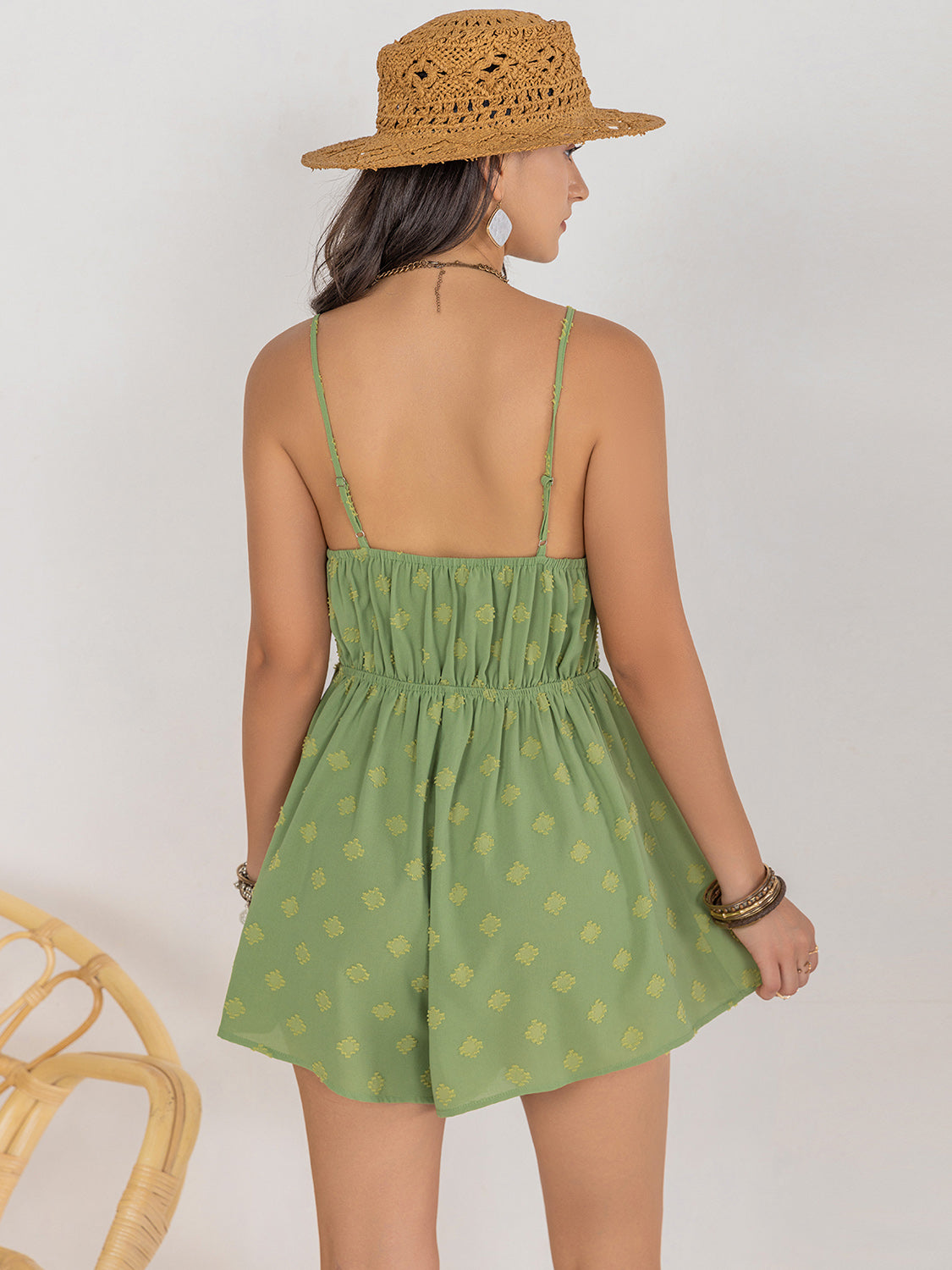 Honeybee Mumford's Square Neck Spaghetti Strap Romper