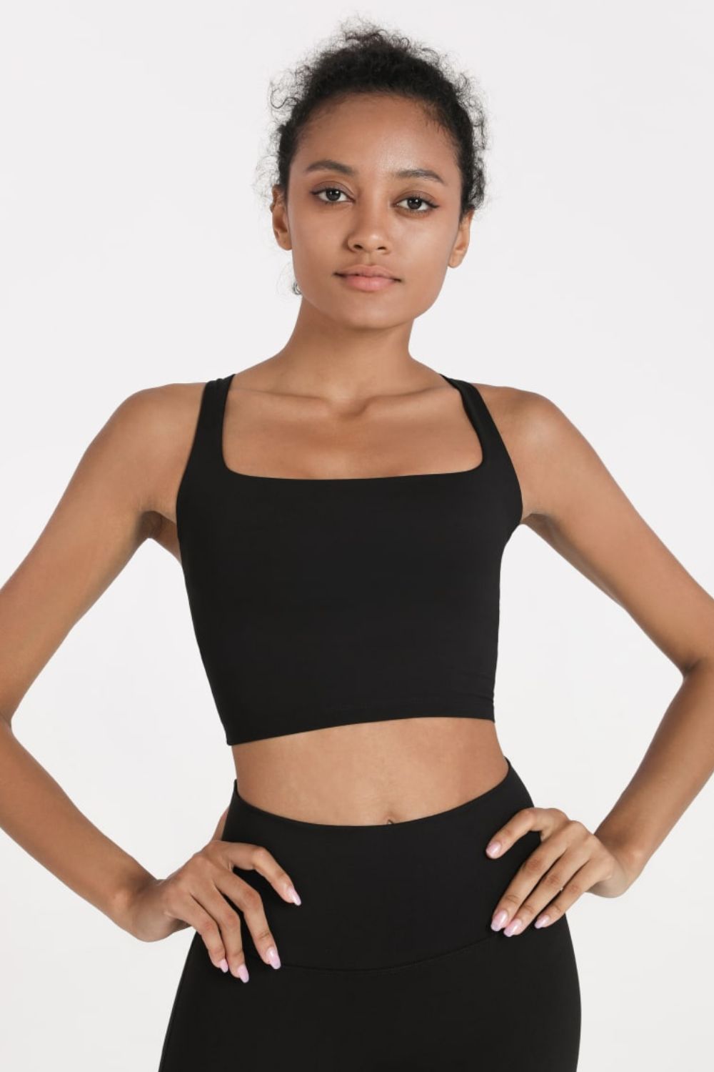 Honeybee Mumford's Crisscross Open Back Cropped Sports Cami