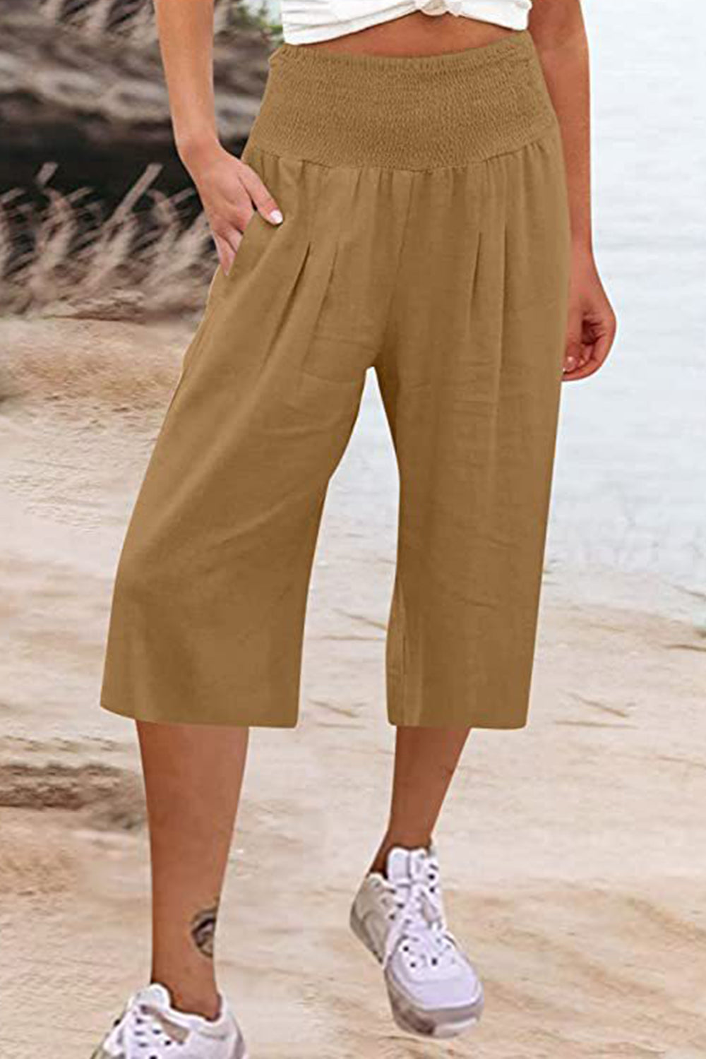 Honeybee Mumford's Pocketed High Waist Pants