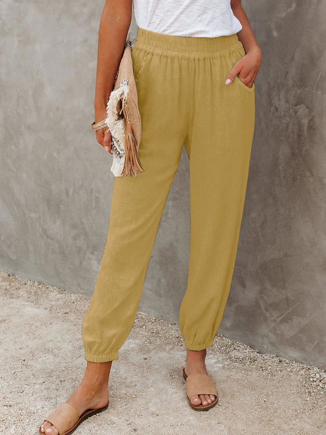 Honeybee Mumford's High Waist Cropped Pants