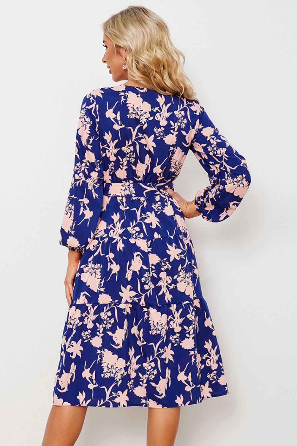 Honeybee Mumford's Floral Belted Tiered Dress