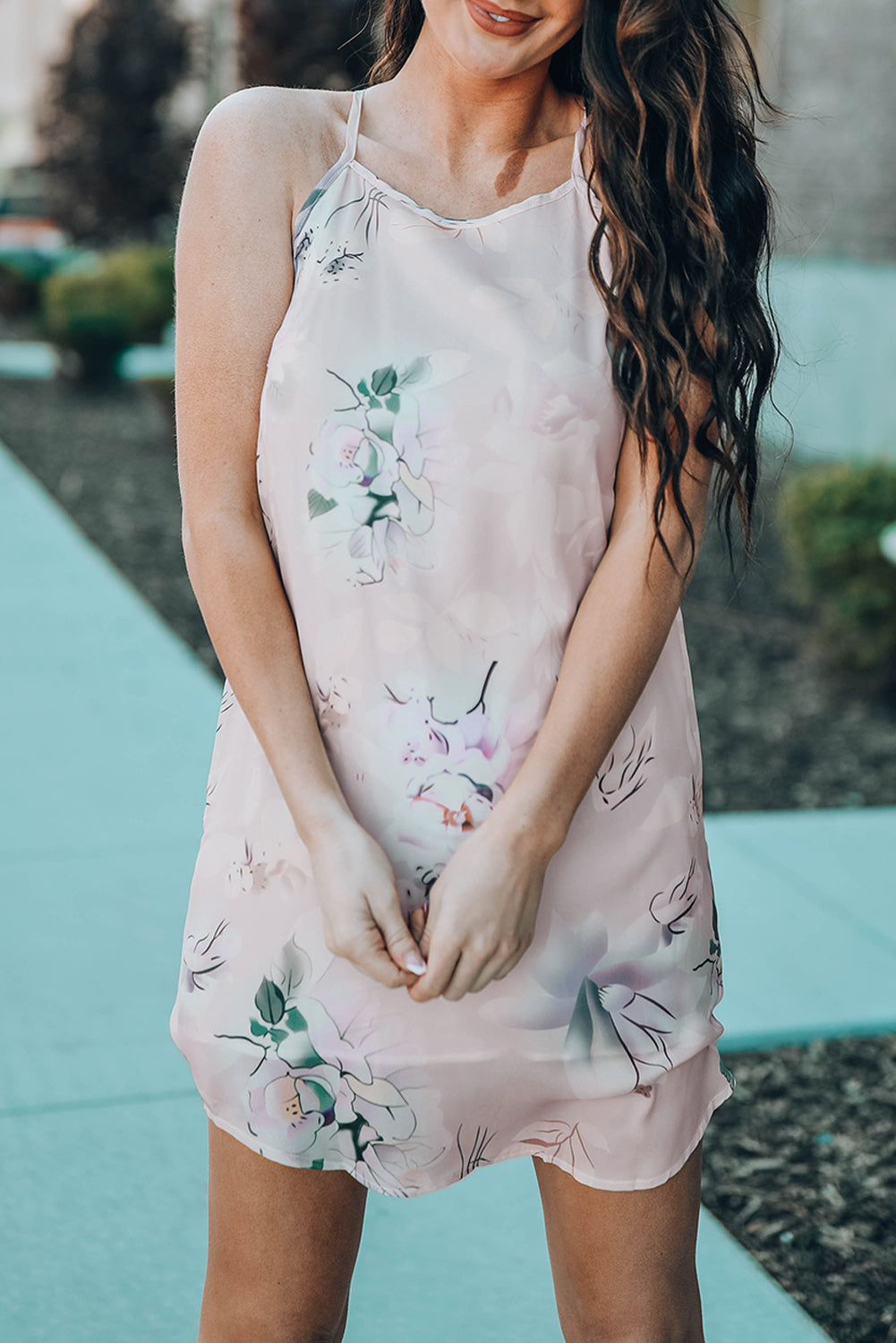 Honeybee Mumford's Peony Print Sleeveless Dress