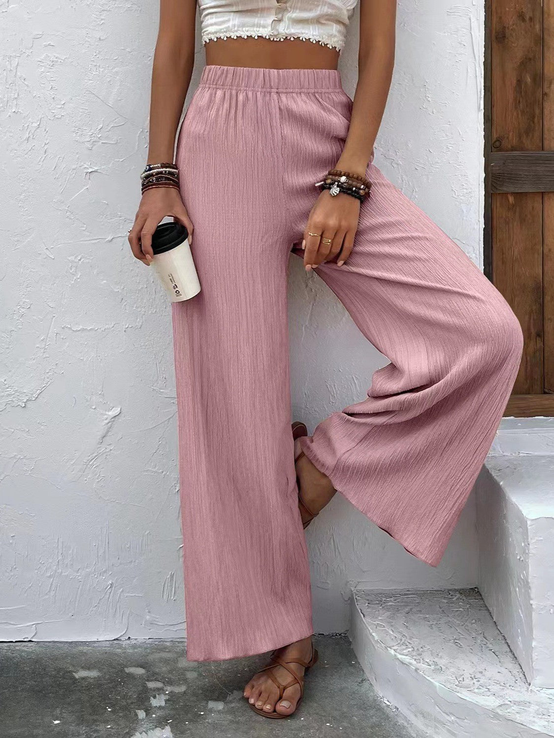 Honeybee Mumford's Full Size High Waist Wide Leg Pants