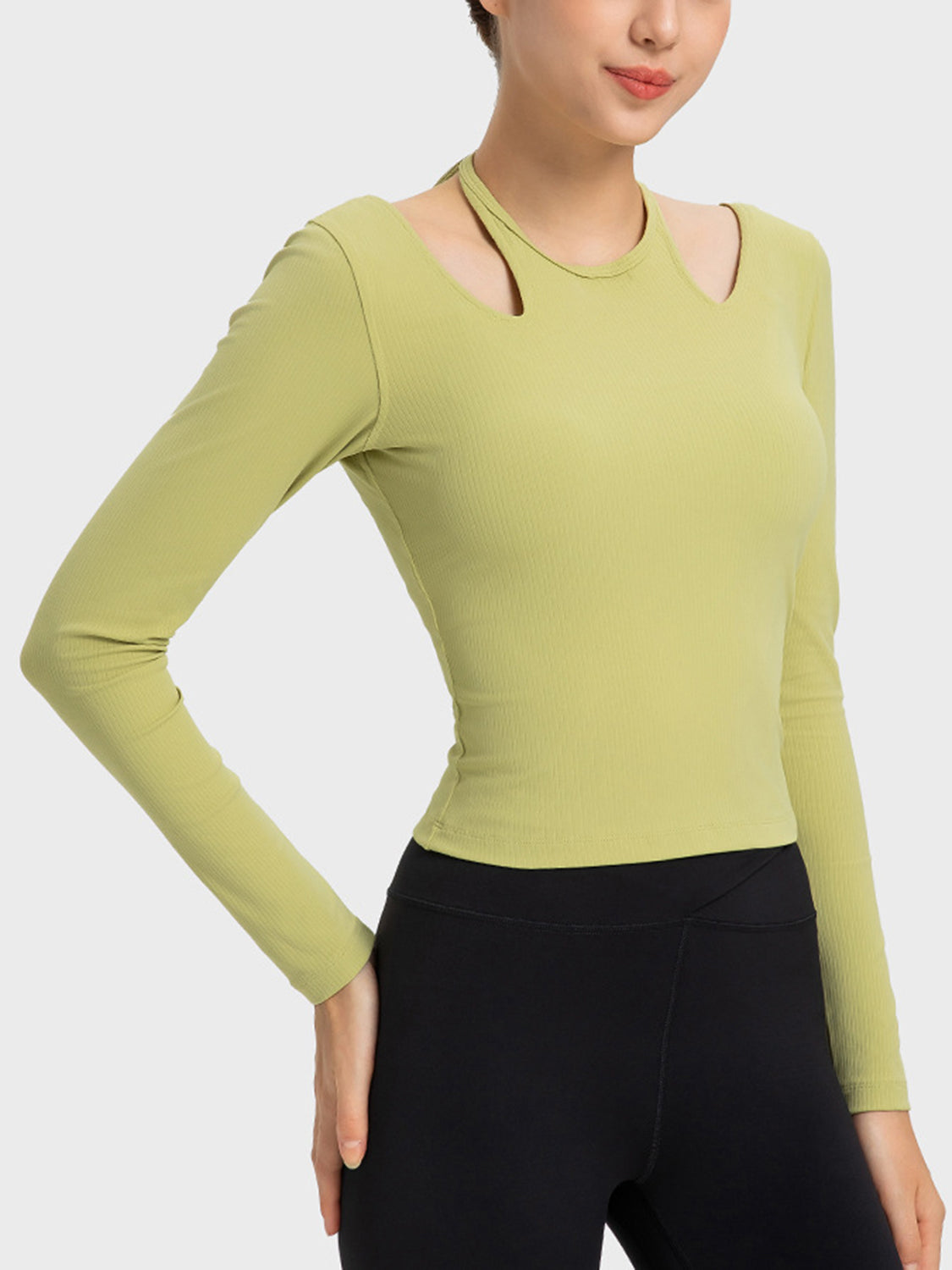 Honeybee Mumford's Halter Neck Long Sleeve Sporty Top