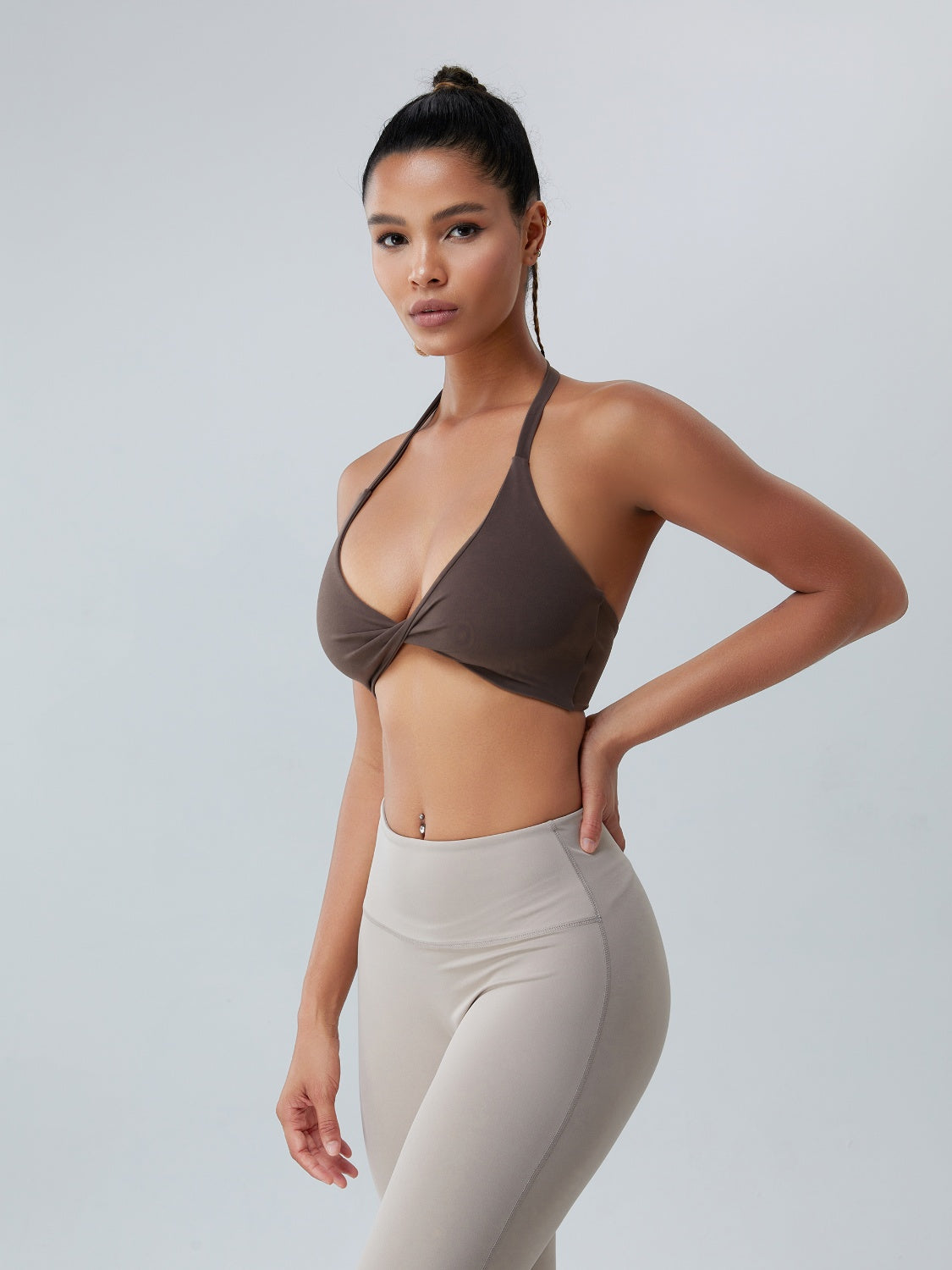 Honeybee Mumford's Twisted Halter Neck Active Bra