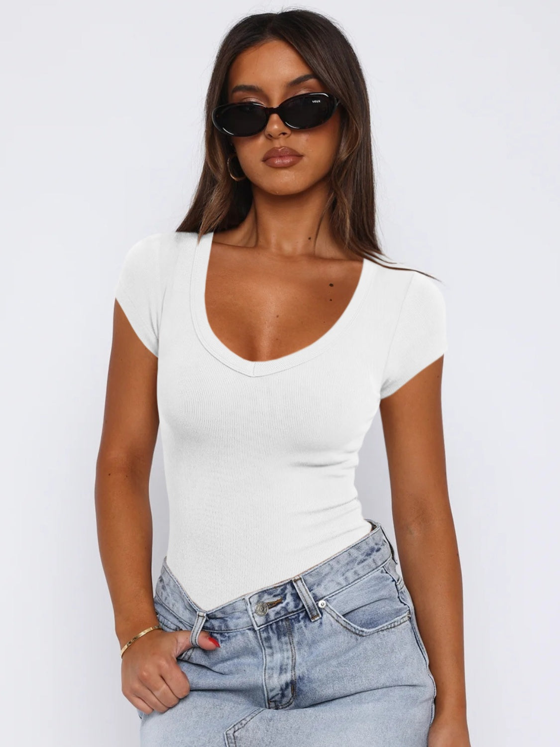 Honeybee Mumford's Scoop Neck Cap Sleeve T-Shirt