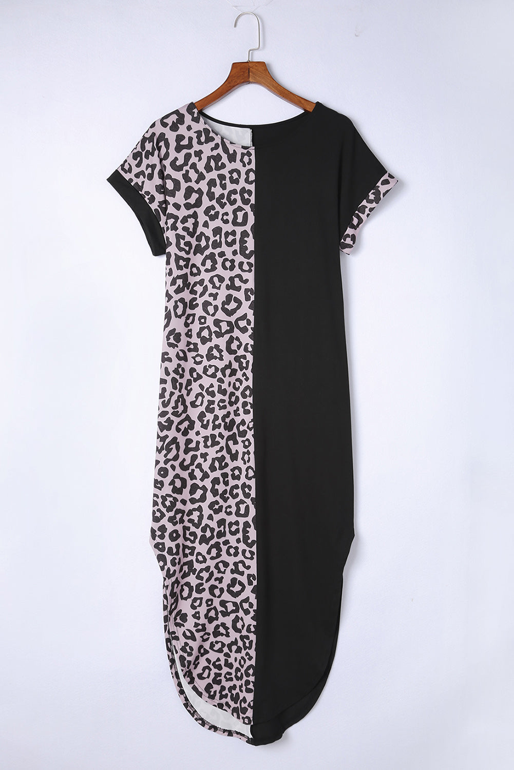 Honeybee Mumford's Leopard Color Block Split Dress