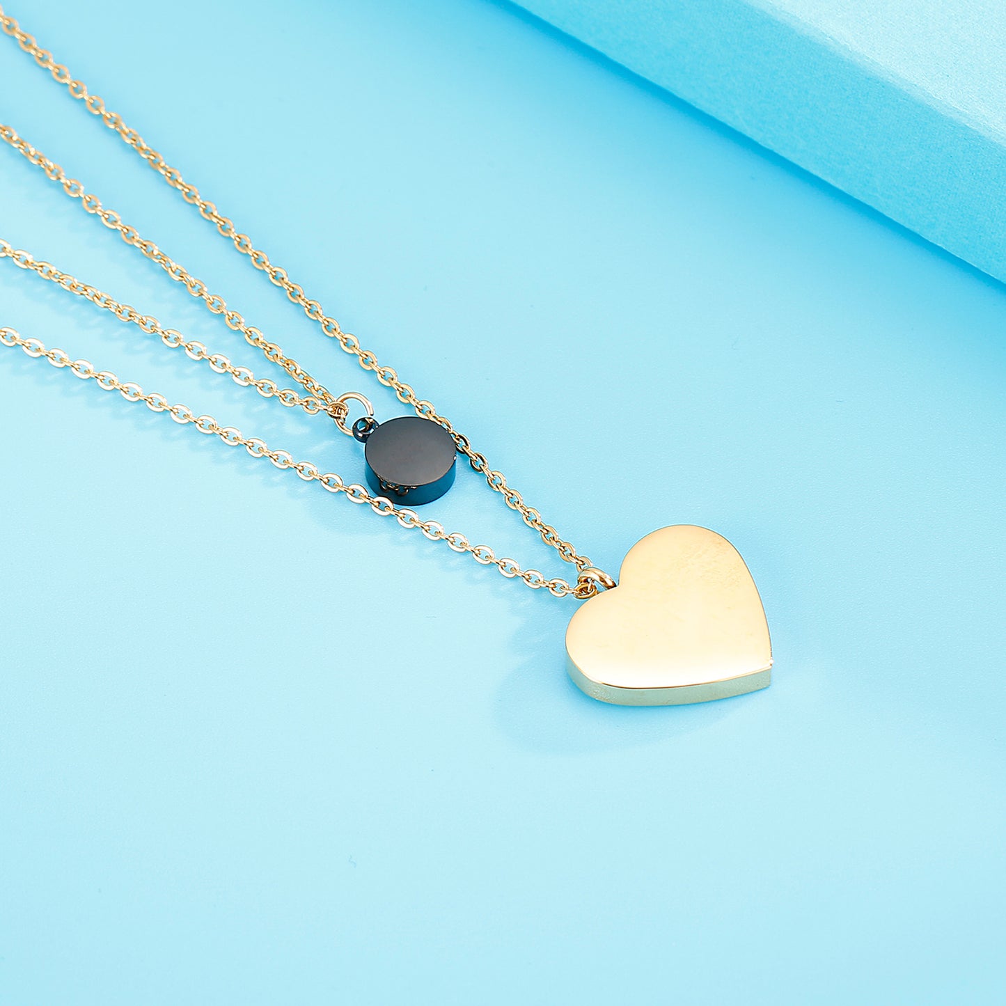 Honeybee Mumford's Double-Layered Heart Pendant Necklace