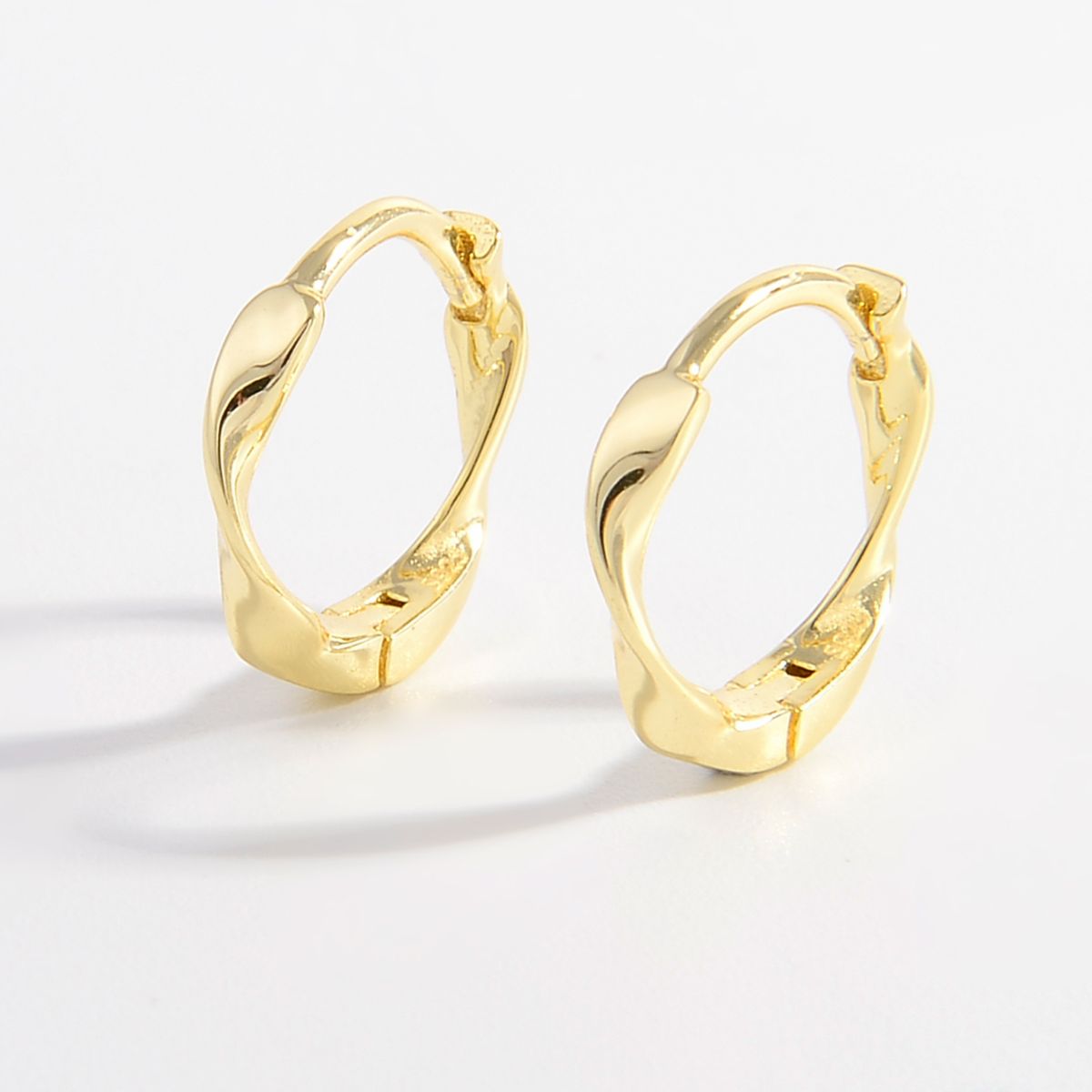 Honeybee Mumford's Sterling Silver and gold Hoop Earrings