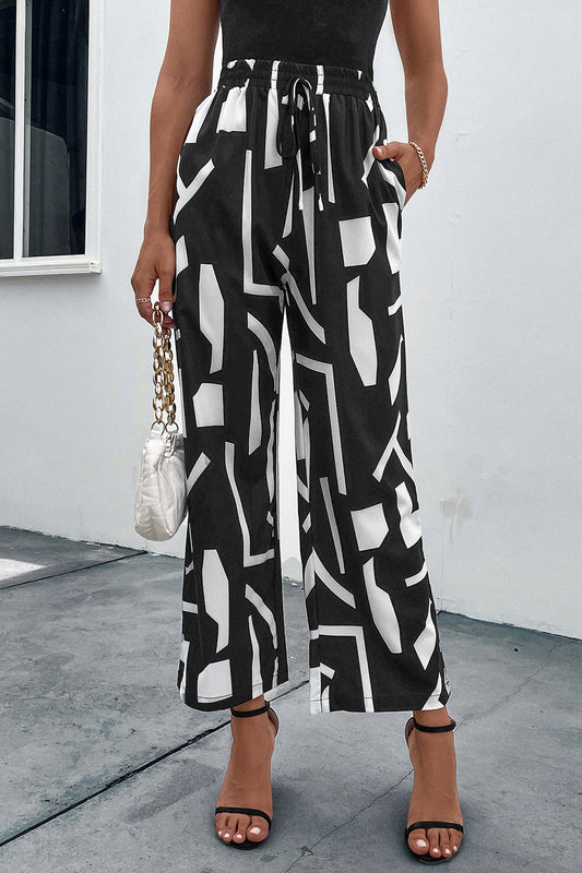 Honeybee Mumford's Printed Straight Leg Pants with Pockets