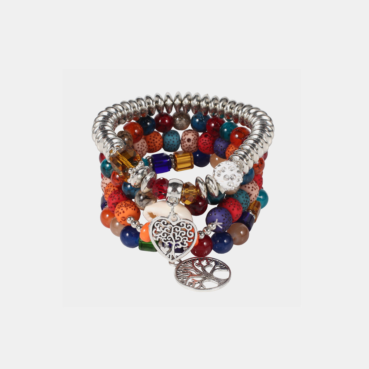 honeybee Mumford's Silver-Plated Beaded Charm Bracelet