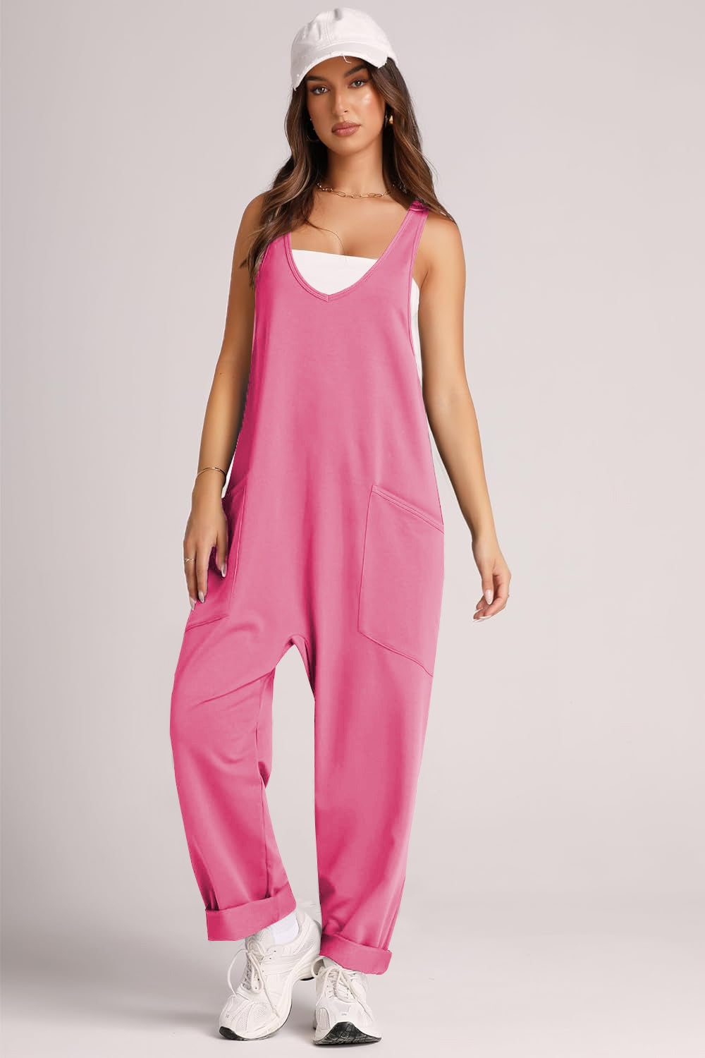 Honeybee Mumford's Wide Strap Jumpsuit with Pockets